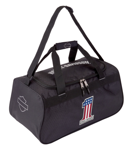Marque  Black HARLEY-DAVIDSONHarley-Davidson Signature Script Sports Duffel Bag w/Adjustable Strap 